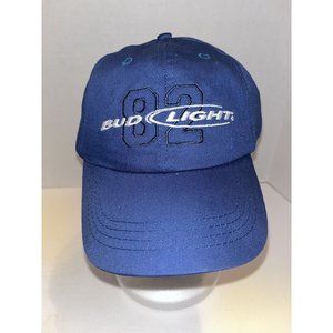 Official Budweiser 2008 Bud Light Blue 82 Baseball Cap Hat New Old Stock